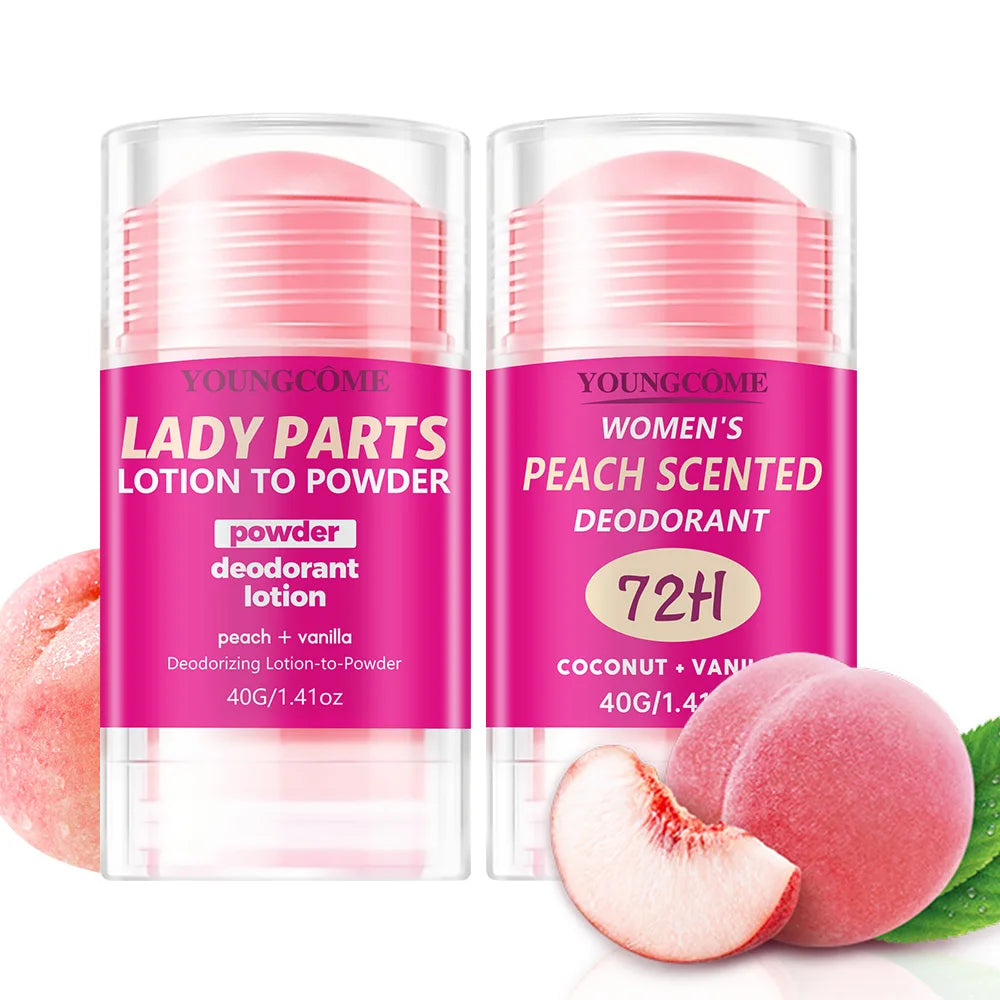 Körpergeruchsentferner Antitranspirant Stick Pfirsich Deodorant Achselentfernung für Frauen Mann Honig Pfirsich Stick Deodorant Stick 40g