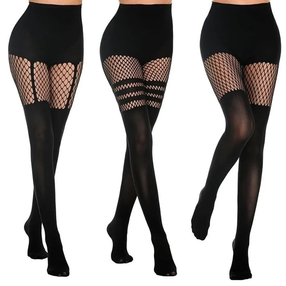 Neue Gothic-Style Netzstrümpfe Sexy Strumpfhosen Stricksocken Overknee-Strümpfe