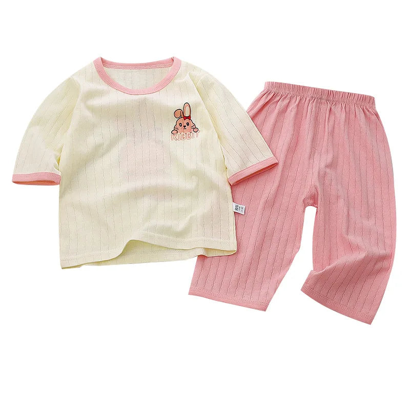 Baby Pyjamas Sets Baumwolle Kind Pyjamas Kleinkind Langarm Baby Nachtwäsche Pyjamas Kinder Cartoon Homewear Kleidung Baby Mädchen