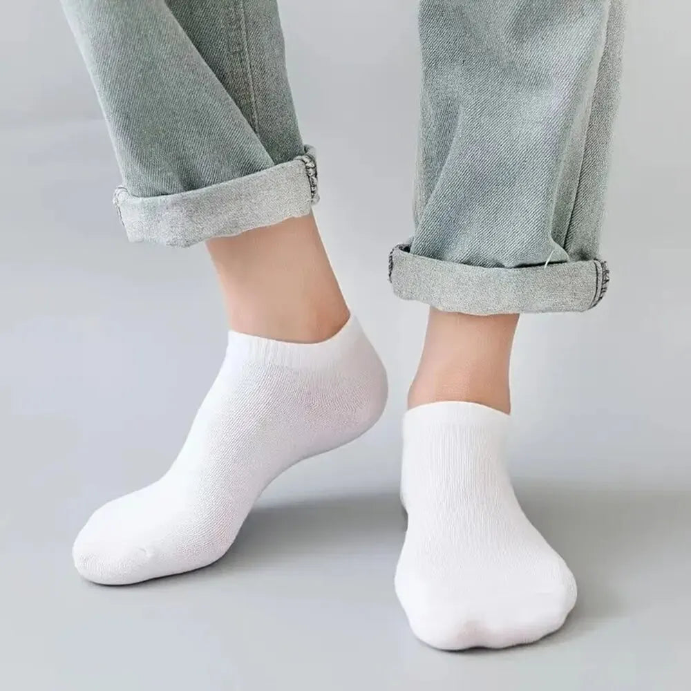 10 Paar Herren-Bootssocken, atmungsaktiv, schweißabsorbierend, einfarbig, reife, atmosphärisch, hochwertige Herren-Sport-Business-Socken