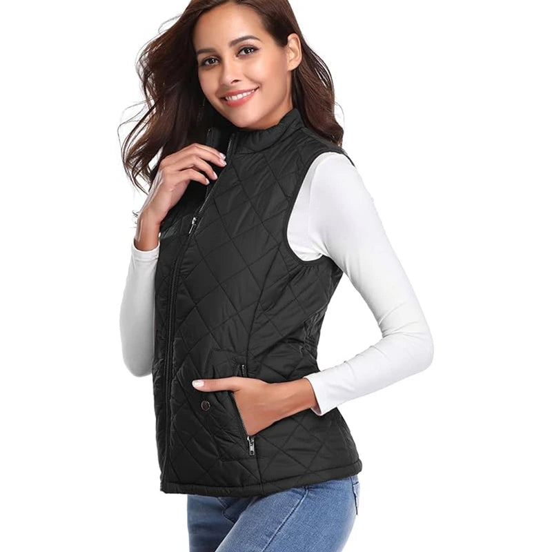 Frauen Warme Freizeit weste Herbst und Winter Baumwolle Vestsuit mädchen Flexible Thermische Winter Warme Jacke Weste