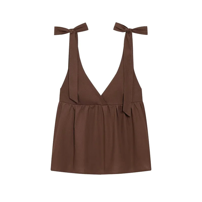 MUJER Weiße Mini-Shorts-Sets für Damen, 2-teilig, gerüscht, mittlere Taille, Damen-Shorts, Anzug, rückenfreies Oberteil, Urlaubs-Outfits, Damen-Sets