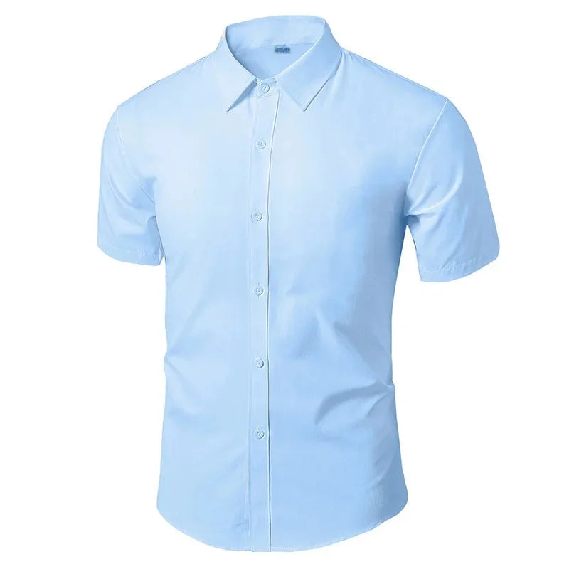 Herren-Langarm-Freizeithemd im koreanischen Stil, Business-formelles Slim-Fit-Hemd in weißer Farbe für Frühling und Herbst