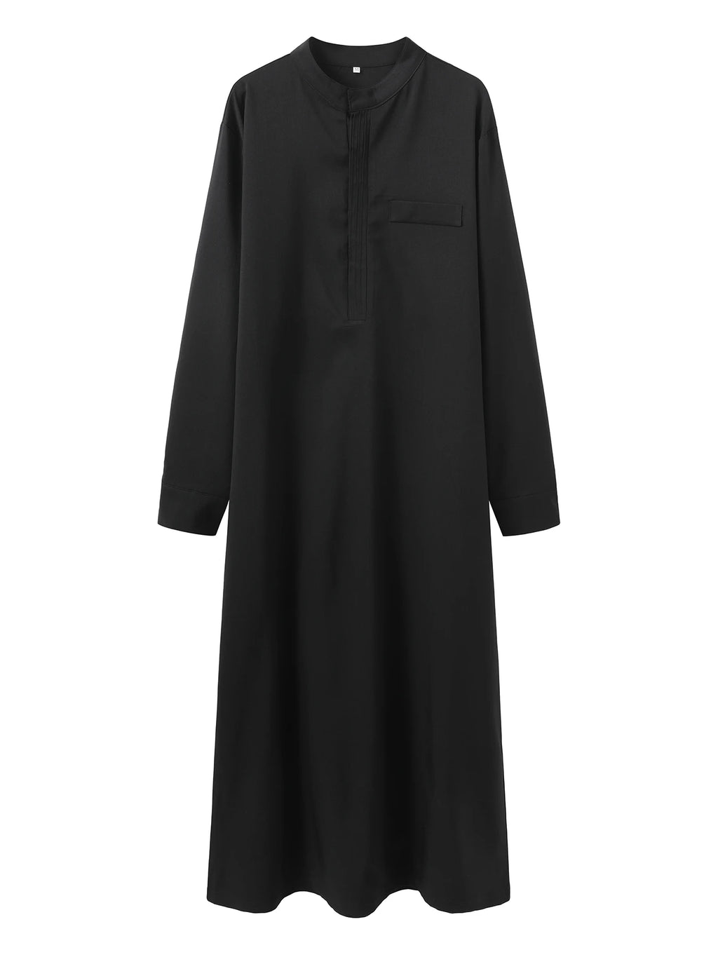Muslimische Herren-Thobes mit Langen Ärmeln, Einfarbig, Locker Geschnitten, Traditionelle Islamische Männerkleidung, Kaftan für Festliche Anlässe im Arabischen Ethnischen Stil