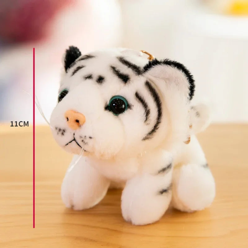Niedliche Tier-Plüsch-Schlüsselanhänger, gefüllter Panda, kleiner Tiger, Schlüsselanhänger, Anhänger, Simulation, Tiger, Puppe, Plüschtier, Geschenke