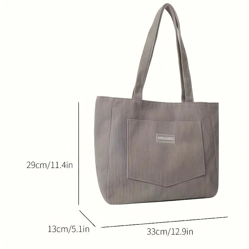 Damen-Schultertasche aus Cord, lässige modische Handtasche mit großem Fassungsvermögen zum Ausgehen, Geldbörsen und Handtaschen, Designer-Tasche