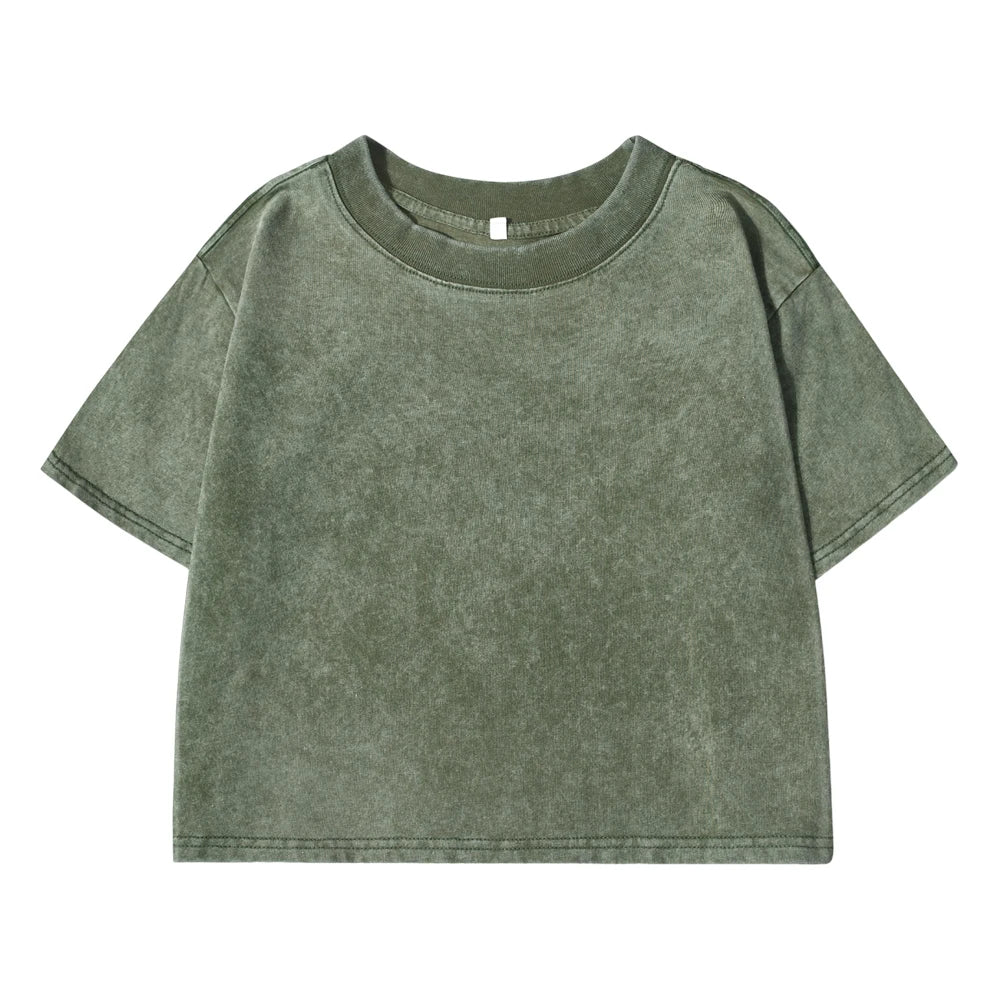 Einfarbiges Slim-Fit T-Shirt für Damen, Modisches Weiches Baumwoll-Shirt mit Strass-Verzierung, Kurzarm, Coole Kleidung für Frauen