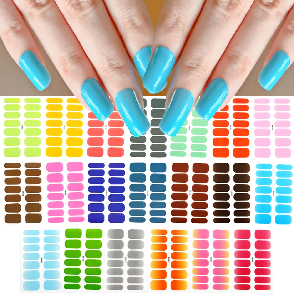 14 Tipps/Blatt Rosa Gel-Nagelaufkleber mit vollständiger Abdeckung, halbgehärtete UV-/LED-Lampe, Nagellackverpackungen, langanhaltende selbstklebende Maniküre-Spitze