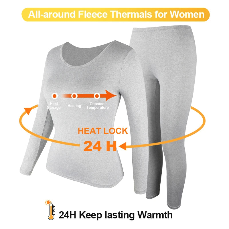 Plus Größe Winter Thermo-Unterwäsche Anzüge Damen Langarm Tops Hosen 2PCS Weiche Bequeme Damen Schicht Kleidung 6 Farbe