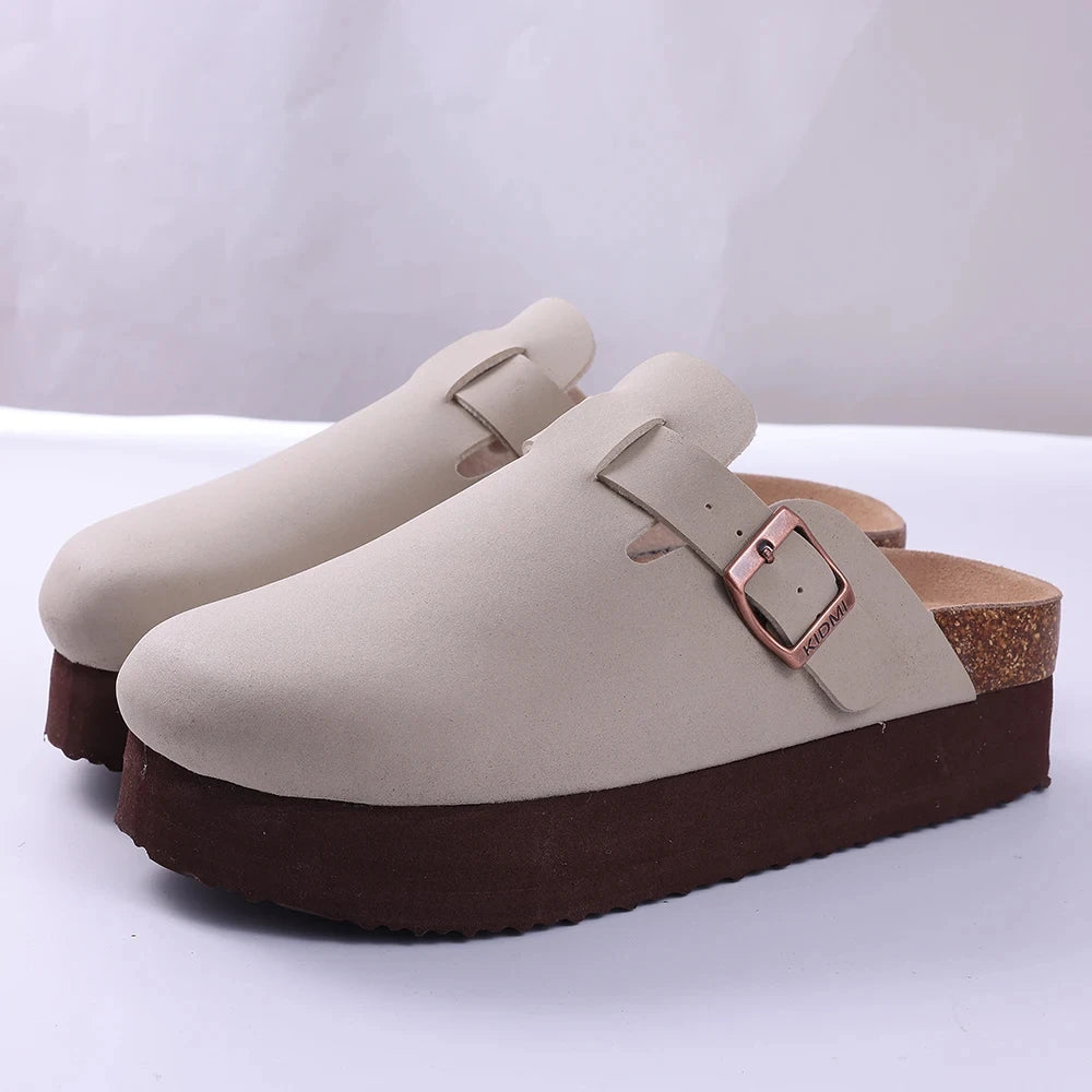 Crestar Damen-Clogs, Pantoletten, Kork-Clogs, Hausschuhe, Herren, Outdoor-Pantoletten, Wildleder-Clogs, Schuhe mit Fußgewölbeunterstützung, Mule-Leder-Clogs, Sandale