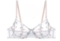 Französischer Spitzen-Push-up-BH-Set, ultradünne, gepunktete Mesh-Komfortunterwäsche, große Größen, Anti-Sag-Formwäsche für große Brüste