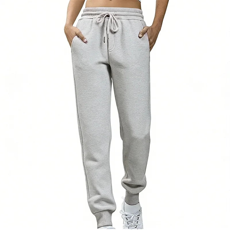 2026 Frühling Herbst Damen Gerade Hosen Mode Einfarbige Hosen mit Kordelzug Große Größen Schlanke Freizeithosen Damen Jogginghosen