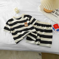 Sommer Kinder Sets Jungen Mädchen kurzarm Gestreiften T-shirt + Shorts Set Babys Mode Rundhals Trainingsanzüge Kinder Anzüge