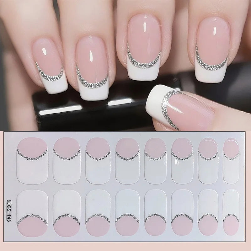 16 Tipps weinrote Nagelaufkleber, langlebig, einfarbig, volle Nagelfolien, selbstklebender Slider, Nagelkunst, DIY-Aufkleber, Maniküre-Dekor