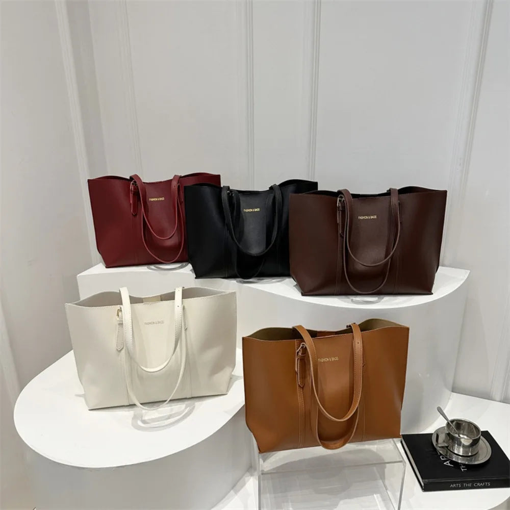 Damentasche, große Kapazität, weiches Leder, Tragetaschen, lässig, vielseitig, einzelne Schultertasche, Mama-Handtaschen, 2025, Herbst und Winter