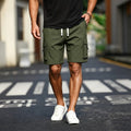 Herren-Cargo-Shorts mit mehreren Taschen, elastischer Kordelzug an der Taille, lockere Passform, schnell trocknend, für den Sommer, Outdoor, Wandern, Strand, Freizeitshorts