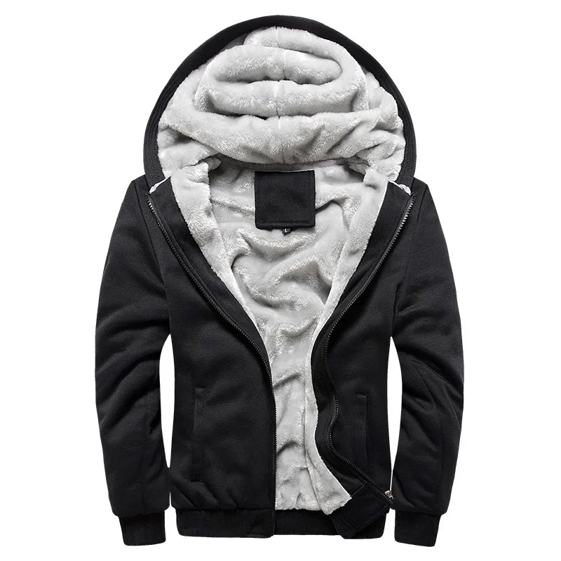 2021 neue Männer Hoodies Winter Dicke Warme Fleece Zipper Männer Hoodies Mantel Sportwear Männlichen Streetwear Hoodies Sweatshirts Männer 4XL 5XL