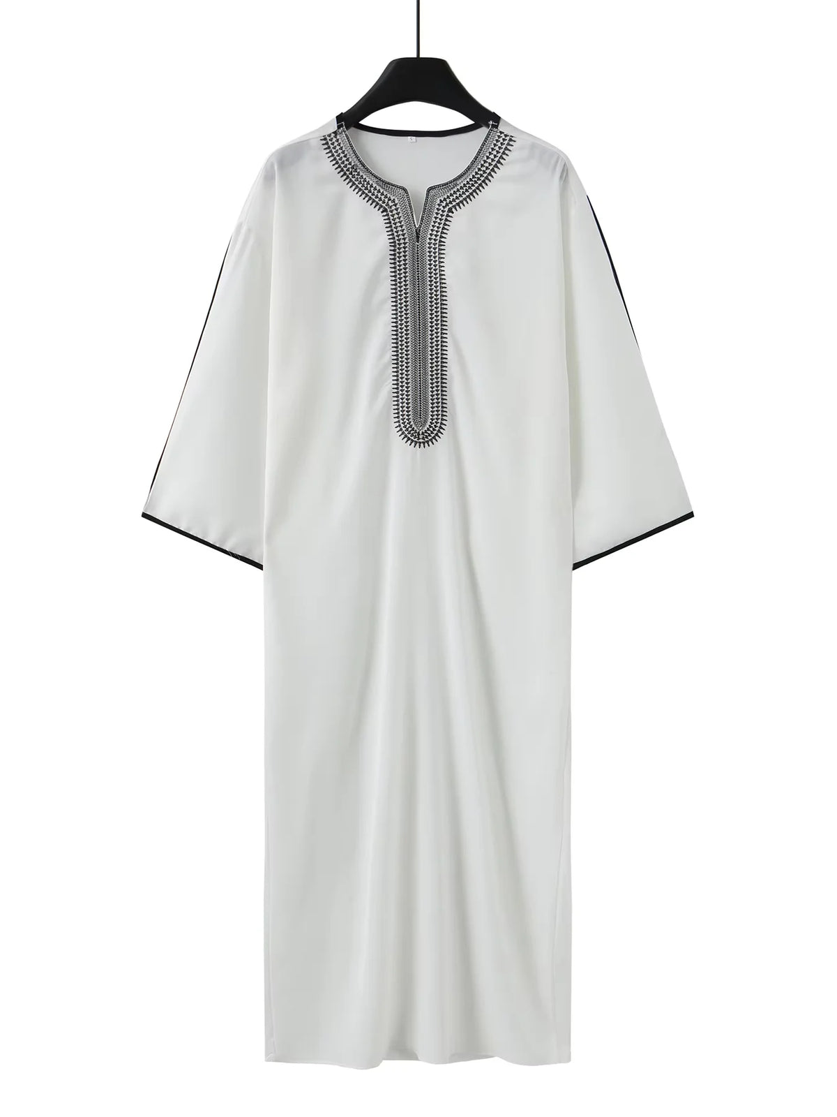 Traditioneller Nahöstlicher Stil Muslimische Herren-Langrobe Retro Bestickte Alltagsrobe für Eid Al Fitr