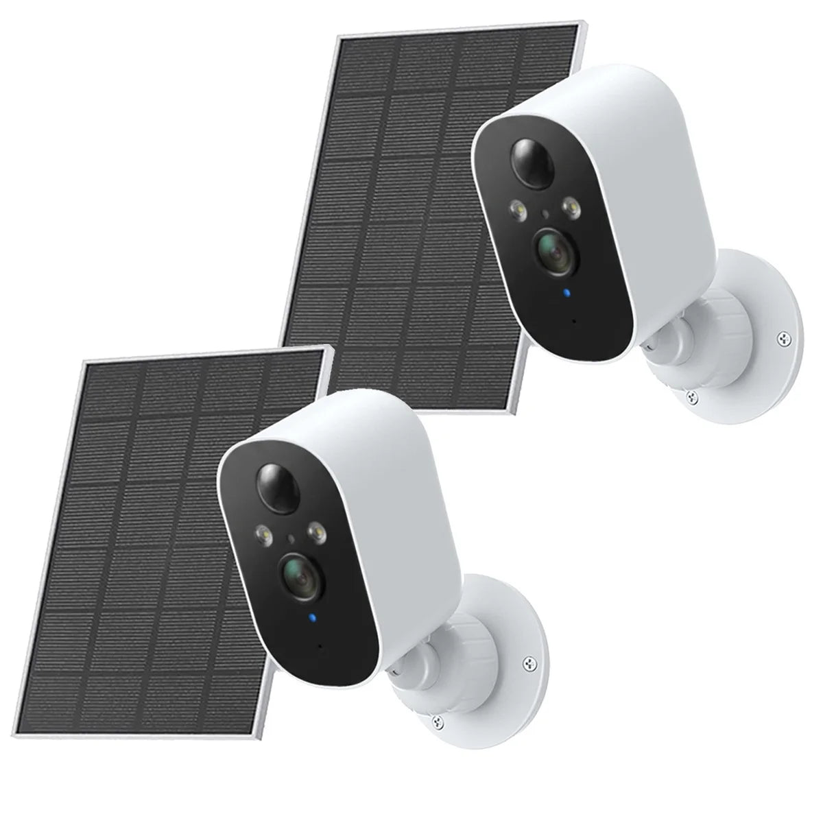 XVIM Drahtlose WIFI-Kamera für den Außenbereich, 1080P, kabellose Heimsicherheitskamera, solarbetrieben, mit Flutlicht, Nachtsicht, lokaler Alarm
