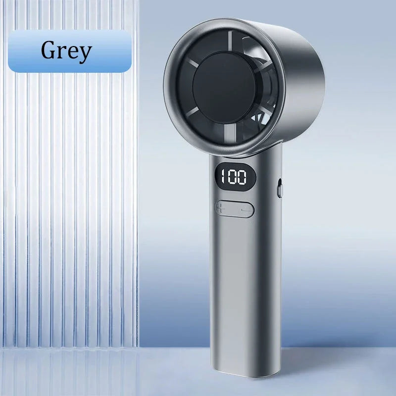Mini-Handventilator mit 120 Geschwindigkeiten, blattloser, tragbarer, wiederaufladbarer Tischventilator mit Eis-Modus, sofortige Kühlung für Männer und Frauen