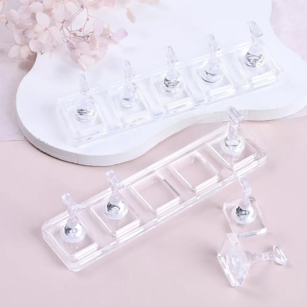 1 Set Nicht-Magnetischer Nagel-Präsentationsständer Acryl-Nagelständer Tipphalter Nagel-Übungsständer Fingernagel DIY Maniküre-Ständer Werkzeuge