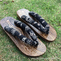 Herren-Slipper, 2022, neue japanische Fischgräten-Hausschuhe, Holz-Clogs, Geta-Flip-Flops, rutschfest, im Sommer, Cos-Schuhe