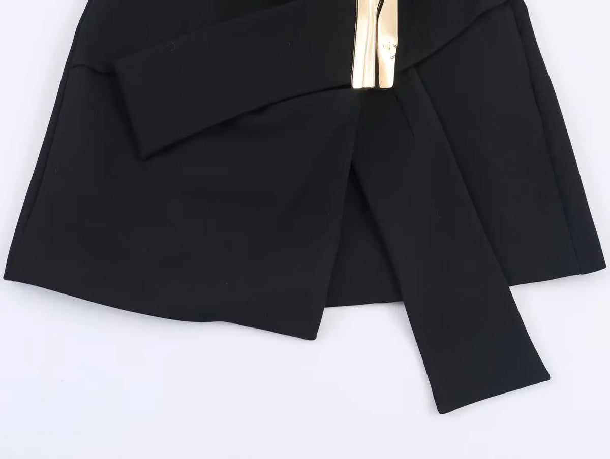 ETJ 2025 Damen Herbst und Winter neues elegantes Mode-Revers mit Schulterpolster, geknöpfter Jacke und gerader Hose