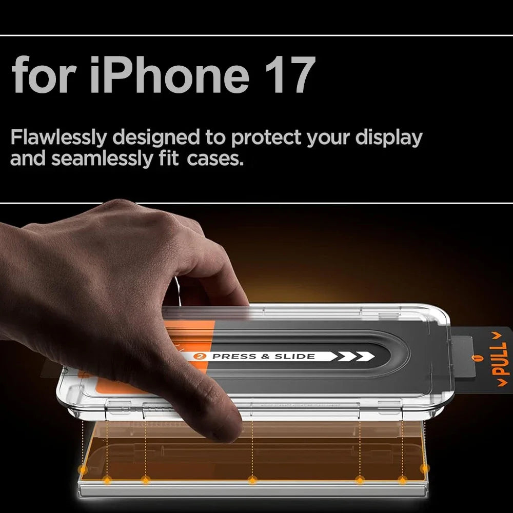 Einfach zu installierende Sichtschutzschutzfolien aus gehärtetem Glas für iPhone 17/17 Air/17 Pro/17 ProMax Anti-Spionage-Folie mit automatischer Ausrichtung