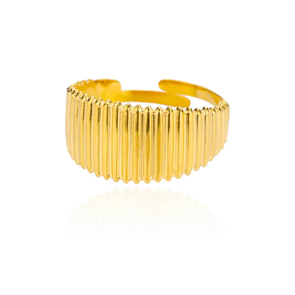 Edelstahl Runde Ringe Für Frauen Zirkon Geometrische Gold Farbe Kristall Ring Ästhetischen Hochzeit Schmuck Geschenk Bague Femme