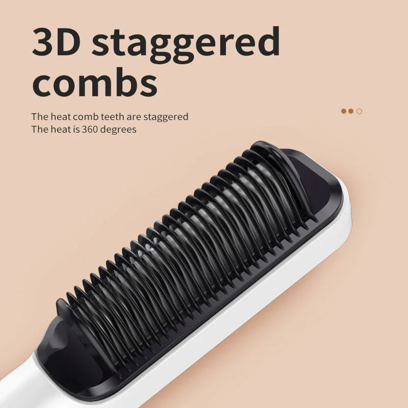 Elektrische Heizung Gerade Kamm Doppel Verwenden LCD Elektrische Haarglätter Curler Anti-Verbrühungen Styling Werkzeug Richt Pinsel