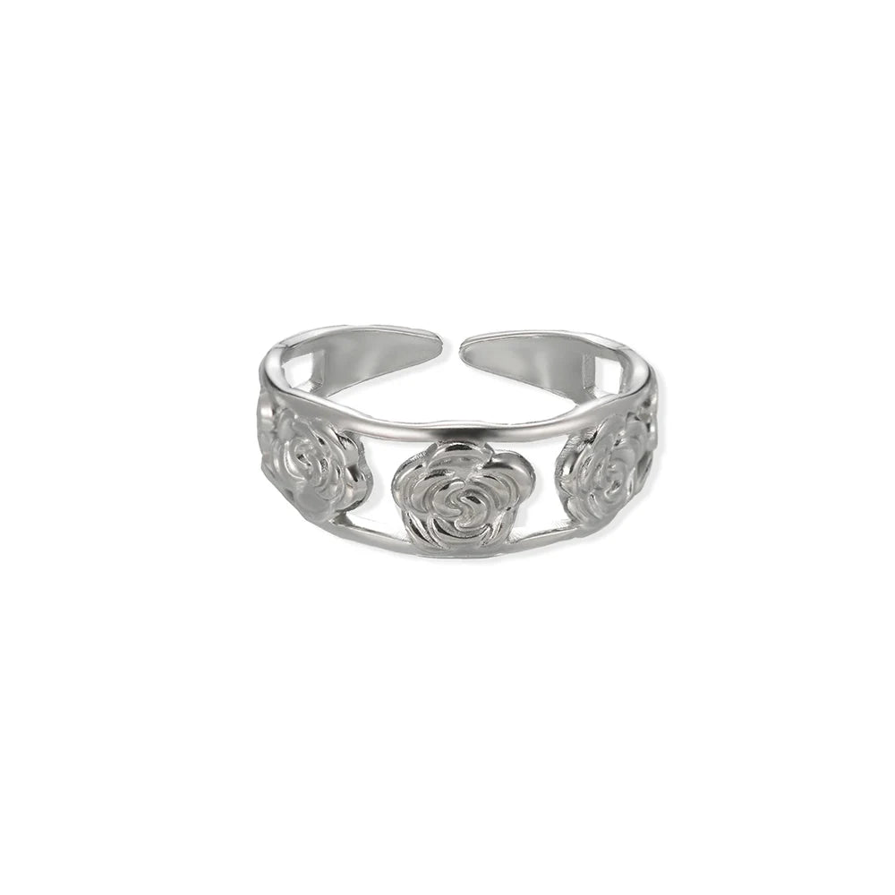 Minimalistische offene Schlangenringe aus Edelstahl, goldfarben, herzförmig, verstellbare Ringe, klassischer Partyschmuck, kostenloser Versand