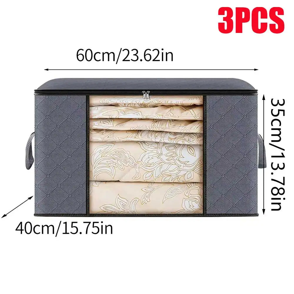 1/3pc Große Kapazität Kleidung Lagerung Tasche Faltbare Decke Lagerung Taschen Lagerung Container für Die Organisation Schlafzimmer Schrank Kleidung