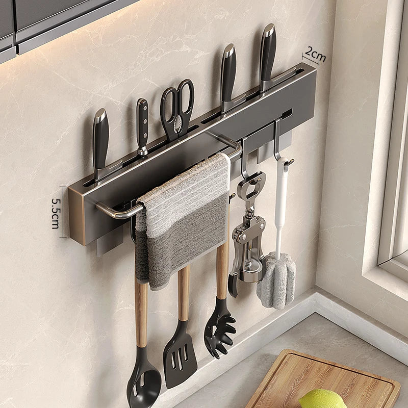 Edelstahl Reinigung Hängen Löffel Halter Wand Küche Lagerung Liefert Messer Ständer Haken Organizer Küche Neuartige Zubehör