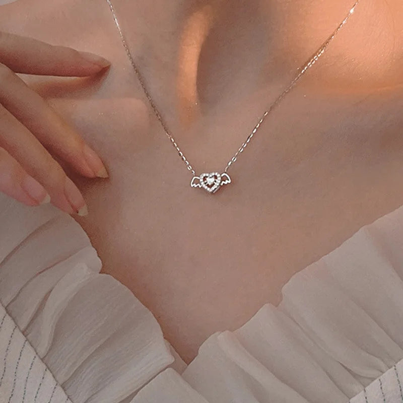 Aihua Mode Minimalistische Runde Opal Anhänger Halskette für Frauen Geometrische Schlüsselbein Ästhetische Kette Sommer Schmuck Zubehör