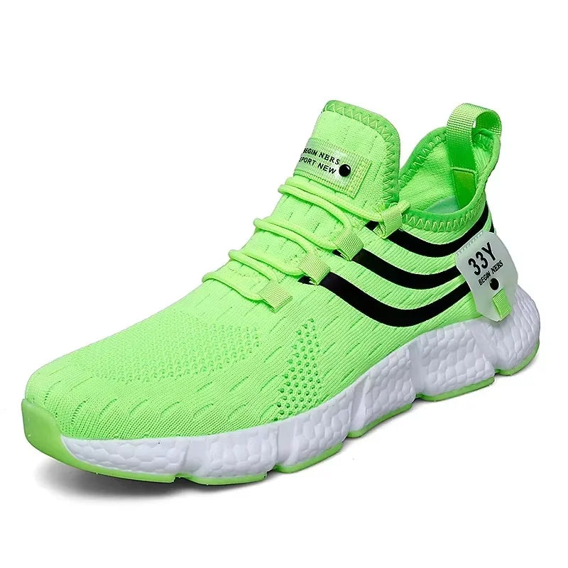 Herren-Laufschuhe, hochwertiges, leichtes Mesh-Design, atmungsaktiv, bequem, rutschfeste Sohle, Leichtathletik-Laufschuhe zum Schnüren