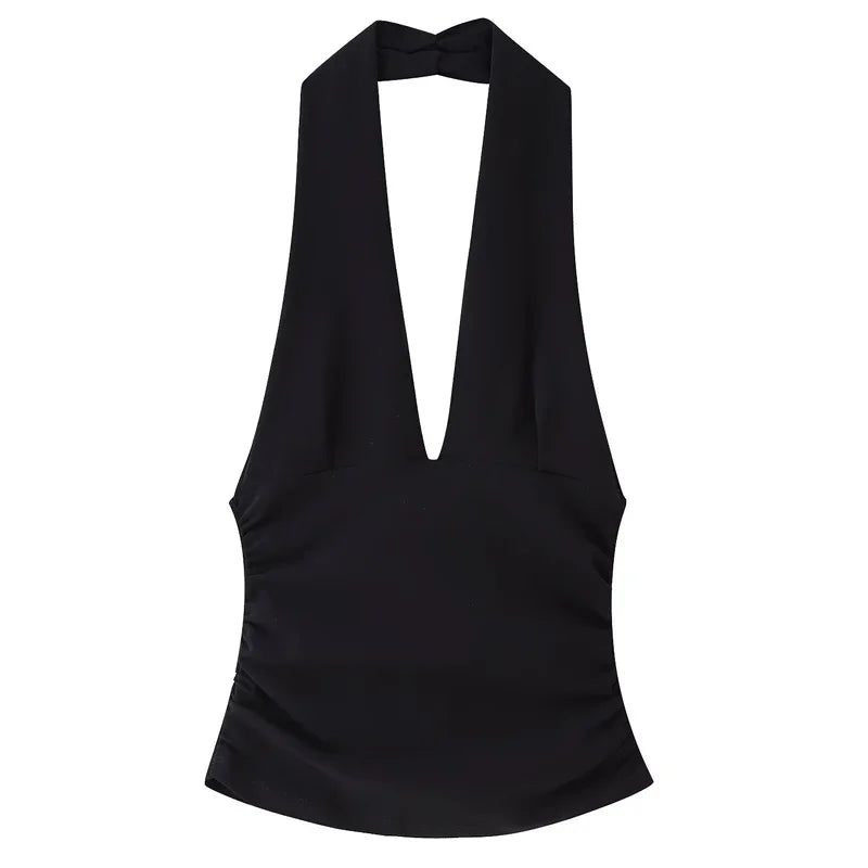 MUJER 2025 Damen-Rock, 2-teiliges Set, Neckholder-Crop-Top, weiblich, hohe Taille, Midi-Röcke, Sets für Frauen, rückenfreie Tops, zweiteiliges Outfit