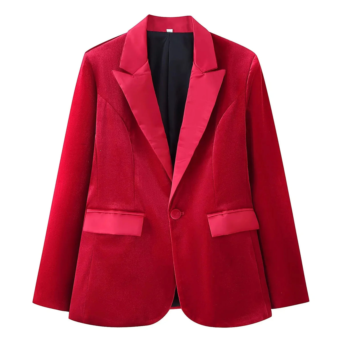 KONDALA Damen Büro-Samt-Slim-Blazer-Set Revers V-Ausschnitt Slim-Blazer mit Taschen Hose Neue Mode 2026 Frühling Herbst Elegantes Set