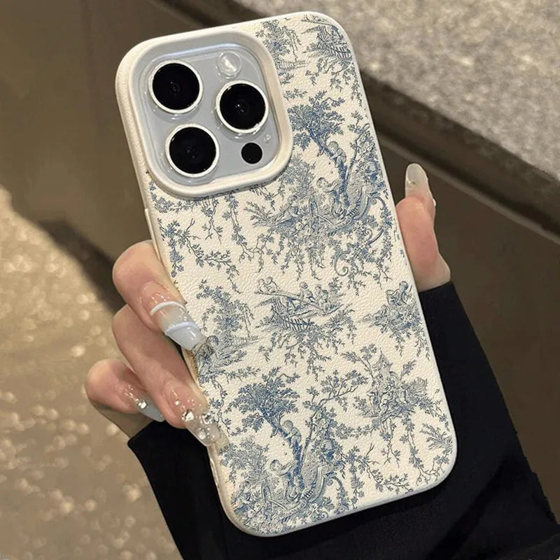 Niedliche Mädchen-Handyhülle mit Blumenmuster in Weiß für Samsung Galaxy S26 S25 Ultra S24 FE S23 Plus S22 A16 A26 A36 A56 A55 A37 A57 Cover