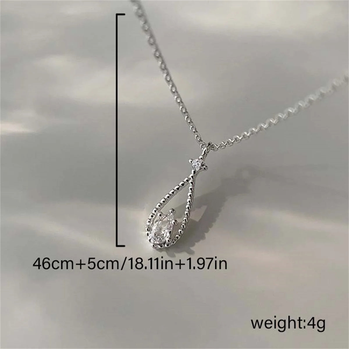 Vintage Glänzende Zirkon Wasser Tropfen Anhänger Halskette Für Frauen Minimalistischen Waterdrop Schlüsselbein Kette Choker Hochzeit Schmuck