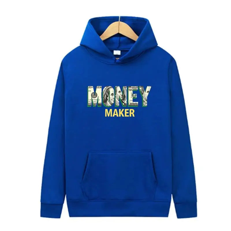 Männlicher Kapuzenpullover, modische Hip-Hop-Kleidung, Straße, Allgleiches, Taschenpullover, Gelddruck, Herren-Kapuzenpullover, Frühling und Herbst, tägliches Spiel und Tragen