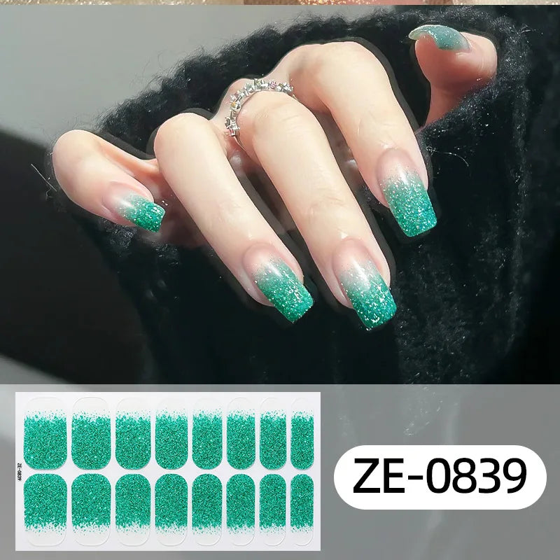 16 Tipps weinrote Nagelaufkleber, langlebig, einfarbig, volle Nagelfolien, selbstklebender Slider, Nagelkunst, DIY-Aufkleber, Maniküre-Dekor