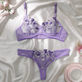 Sexy Spitze Dessous Push-Up Dessous Semi-Transparent Bh Und Panty Sets Frauen Sammeln Brust Unterwäsche Blume Stickerei Bralette set
