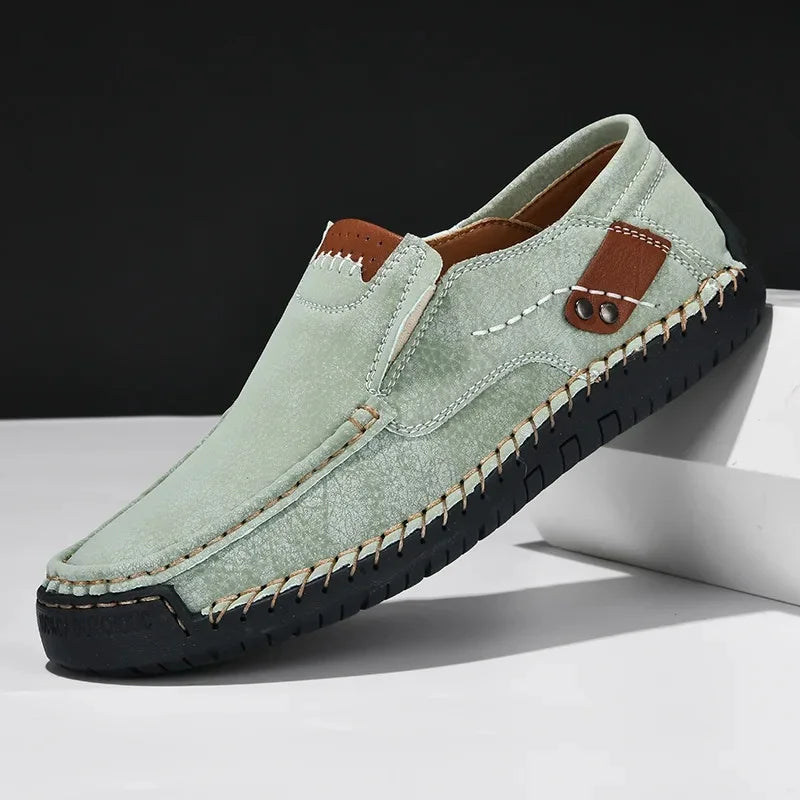 Business Casual Handgenähte Herren-Slipper in Übergrößen Frühling Herbst Neuer Stil Cross-Border Bean Bean Schuhe mit Gummisohle