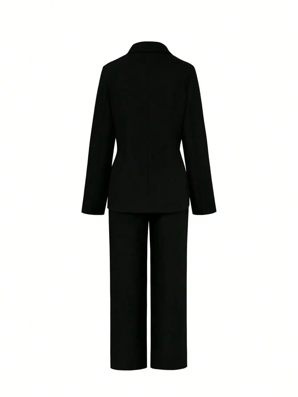 Zweiteiliges Damen-Blazer-Set mit langen Ärmeln und gestreiftem Bandbesatz – Farbblock-Trainingsanzug mit Hose für den Herbst