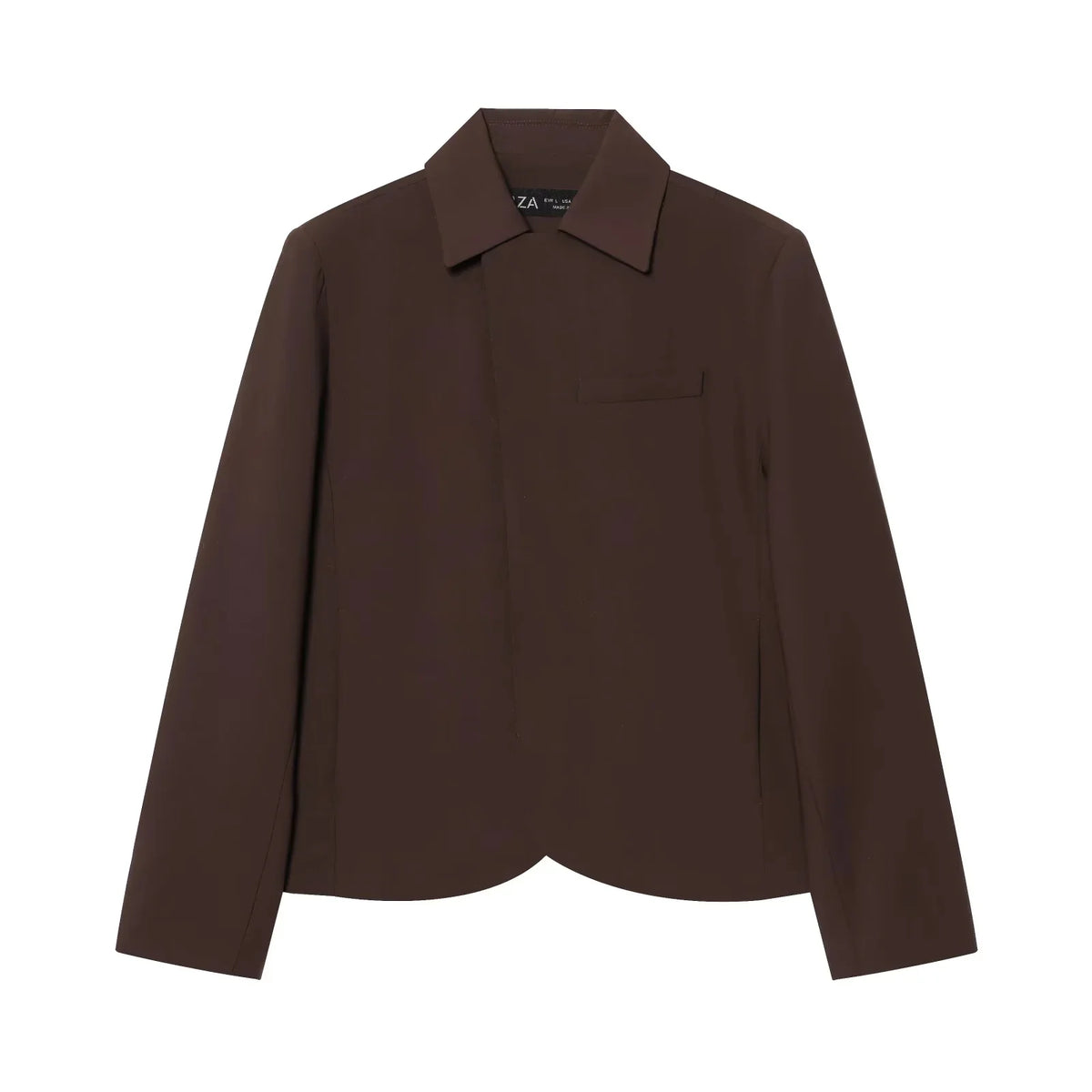 KONDALA Damen Büro-Outfit Lässiger Schicker Brauner Blazer Anzug Langarm-Blazer mit Reißverschluss Halbe Hose Modischer Frühling-Sommer-Anzug 2026