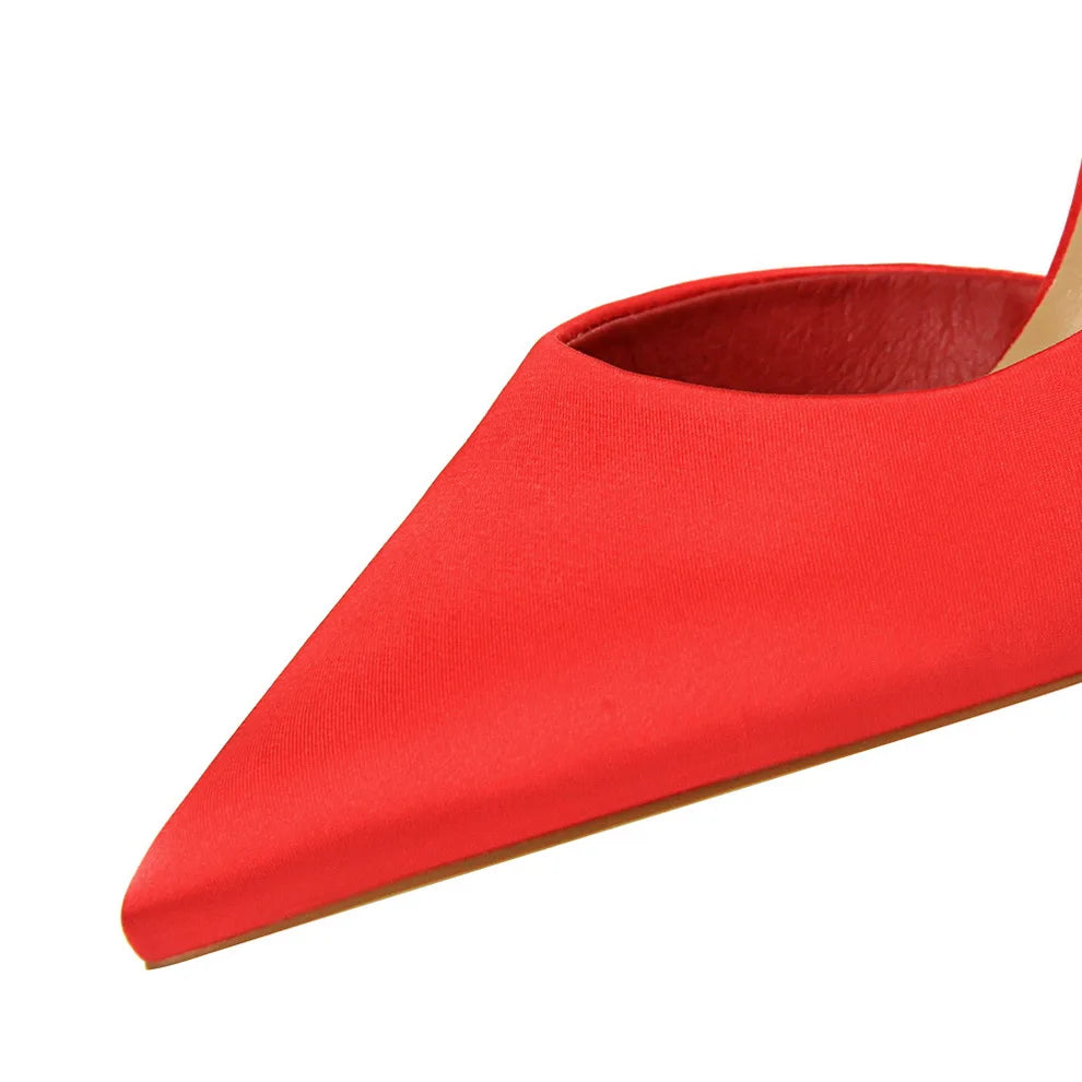 Damen Glamouröse Blaue 9,5cm Hohe Absätze Pumps Modische Satin Spitze Schuhe Elegante Trendige Abend-Bankett-Kleiderschuhe