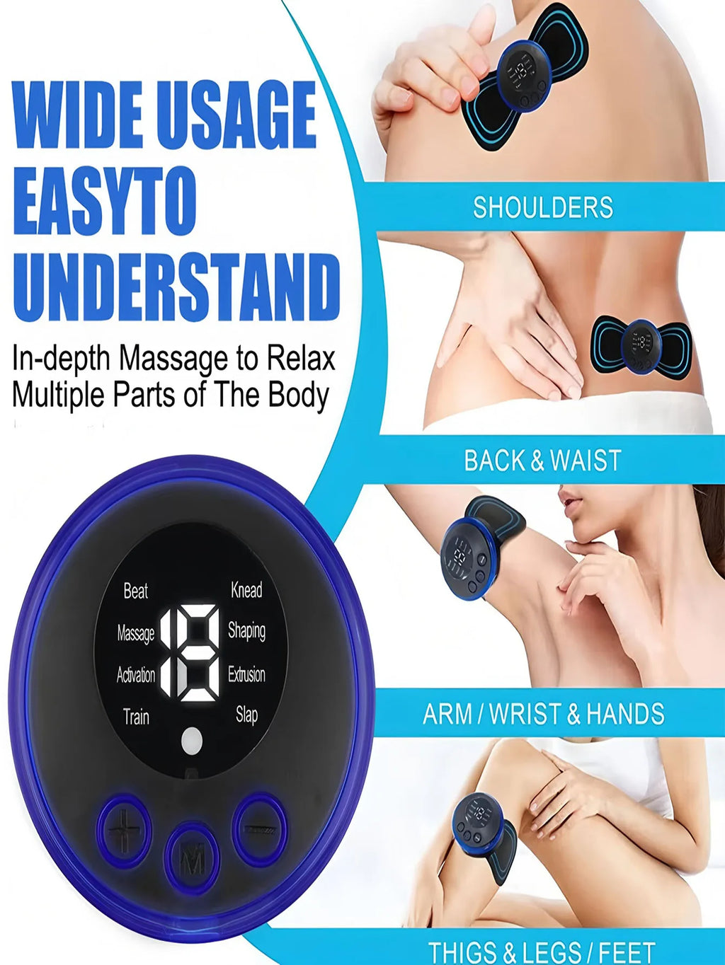 2026 Intelligenter Mini-Elektro-Nackenmassagegerät, Aufladbarer Tragbarer Schulter- und Nackenmassage-Patch mit Mehrfach Einstellbarer Funktion