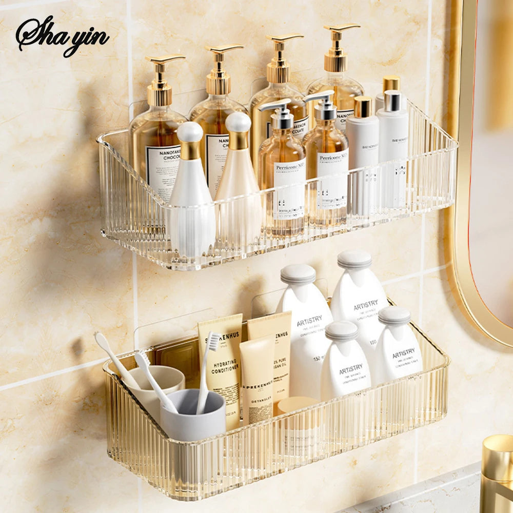 Badezimmer-Aufbewahrungsregal, Wandmontage, Toilette, Waschraum, Waschraum, Waschbecken, Wandorganisation, Aufbewahrungskorb
