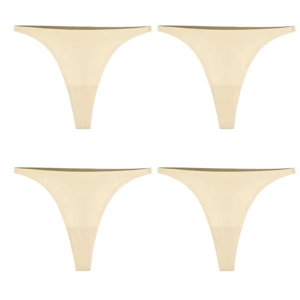 1/3/4 Stück Set Sexy Höschen Nahtlose Unterwäsche für Frauen Eisseide Strings Dünner Bund Tanga Höschen Damen