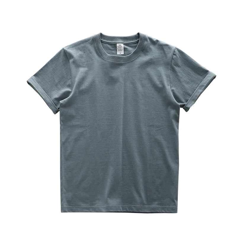 Dukeen 280gsm übergroße schwere T-Shirt für Männer Sommer Kurzarm T-Shirt Baumwolle einfarbig Top lässig T-Shirts ein Stück